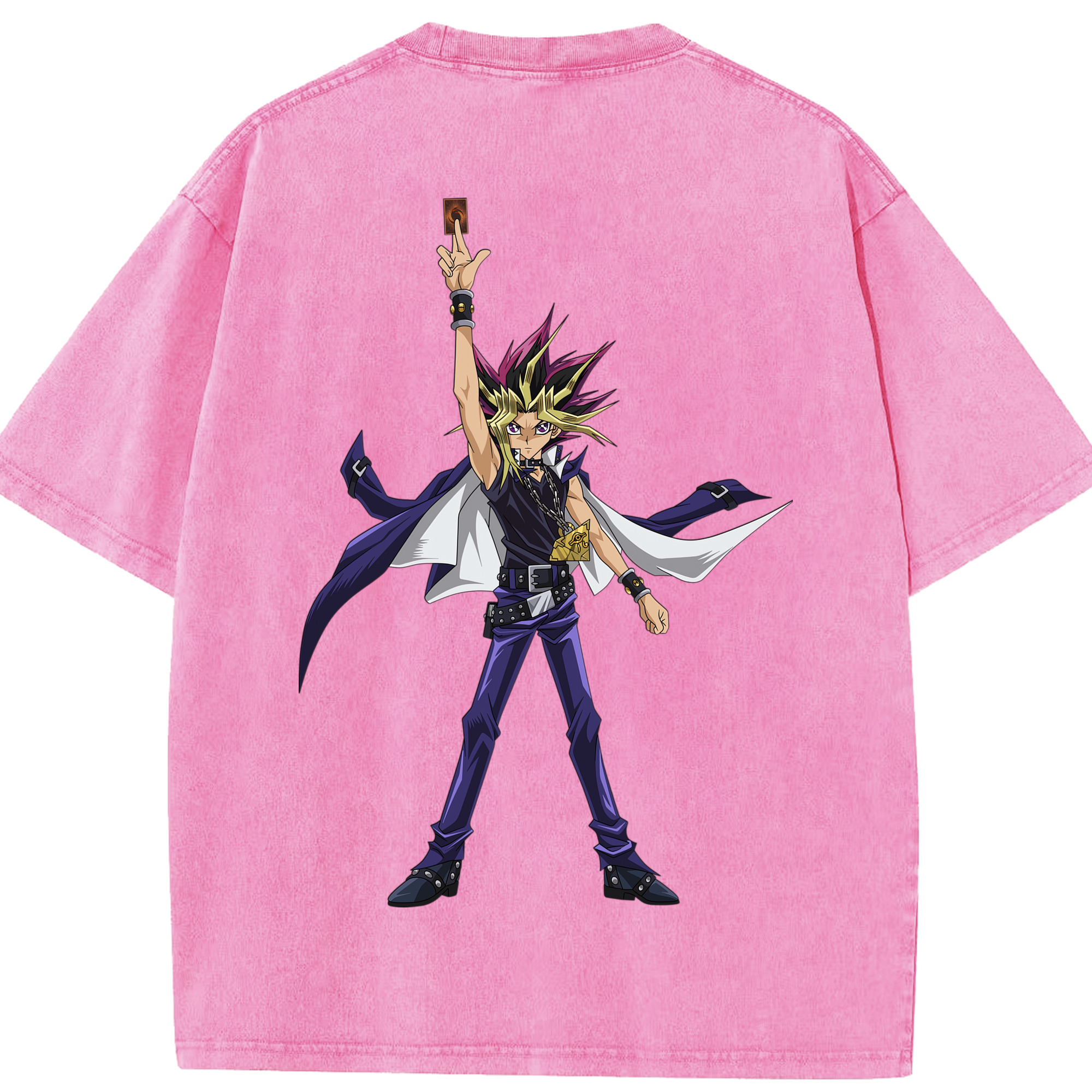 （画像用） 遊☆戯☆王 Yu-Gi-Oh! 綿100% ヴィンテージ風 半袖Tシャツ（背面プリント）